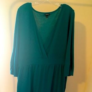 Torrid Knit Dress - Empire Waist/V Neck- Plus Size